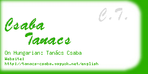 csaba tanacs business card